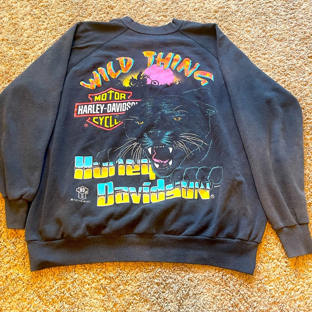 ‘Wild Thing’ Harley Davidson Crewneck Sweatshirt